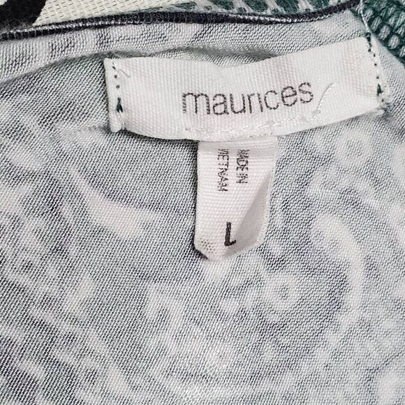 Maurices Women's Green Boho Print Maxi Dress Size L Sleeveless Spaghetti Strap S - Picture 6 of 8